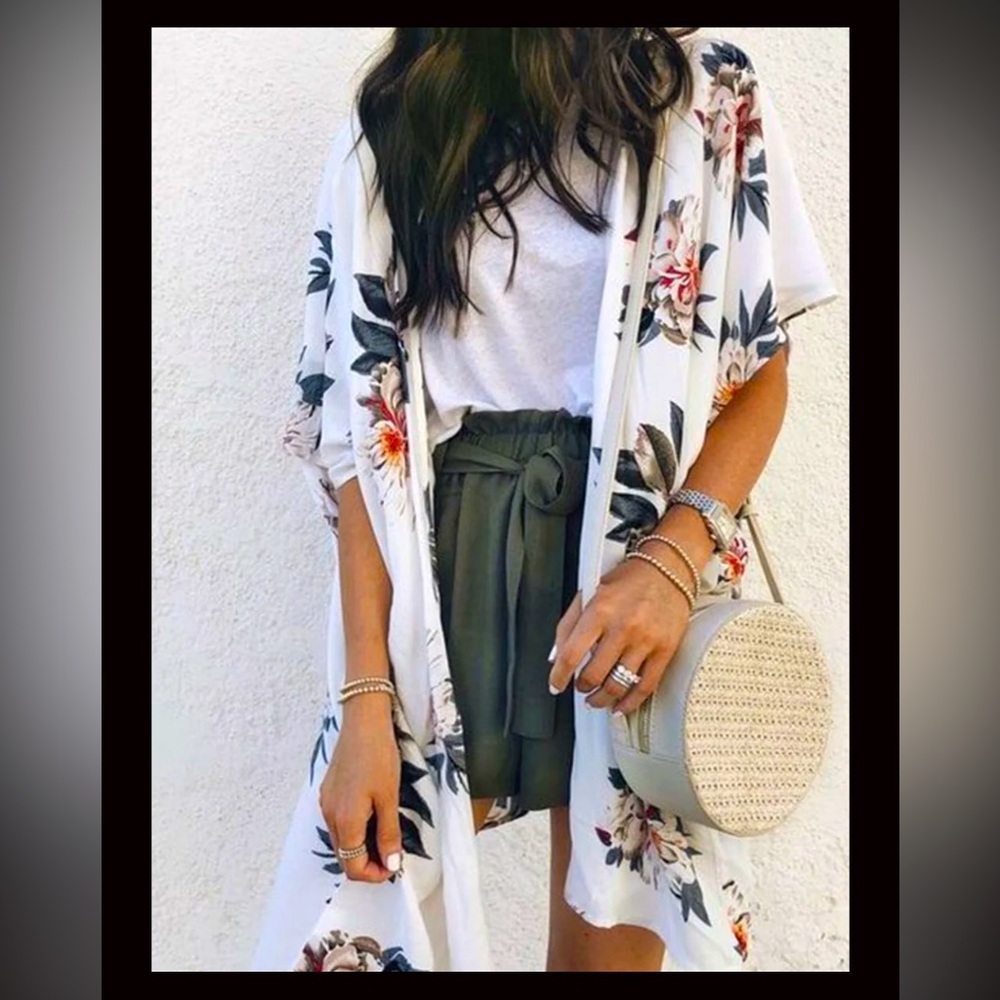 UMGEE size S/M Floral Kimono Cardigan Wrap